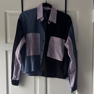 Pastiche Linen Colorblock Shirt